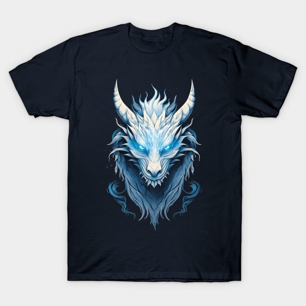 White Dragon with Blue Eyes T-Shirt by origato